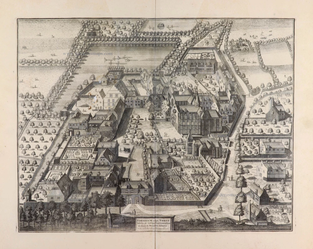 Forestum vulgo Vorst Nobilis et Antiqua Sanctimonalium Ordinis D. Benedicti Abbatia.