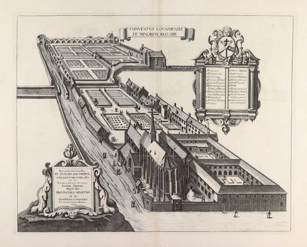 Louvain (Leuven) - Minderbroedersklooster, by Antonius Sanderus.
