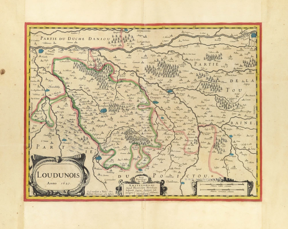 Loudunois, by Henricus Hondius.