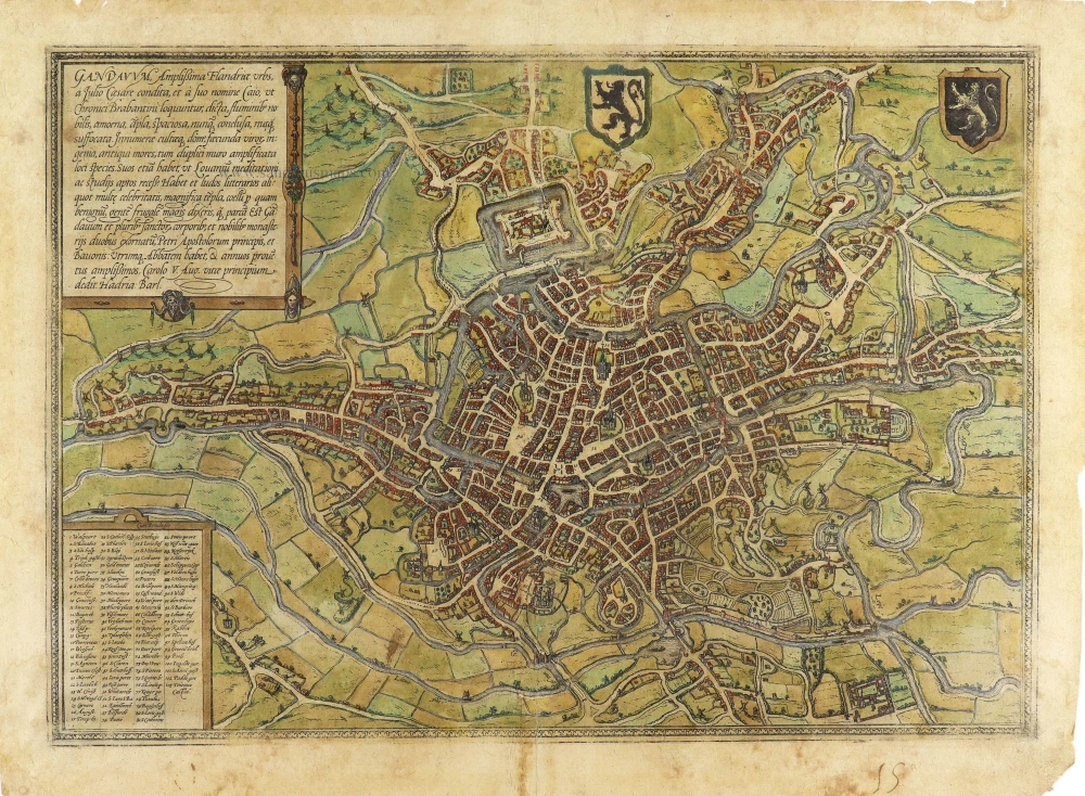 Gent by Georg Braun & Frans Hogenberg.