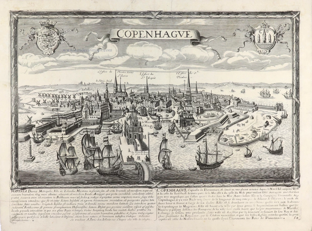 Panoramic view of Copenhagen by Gerard Jollain.