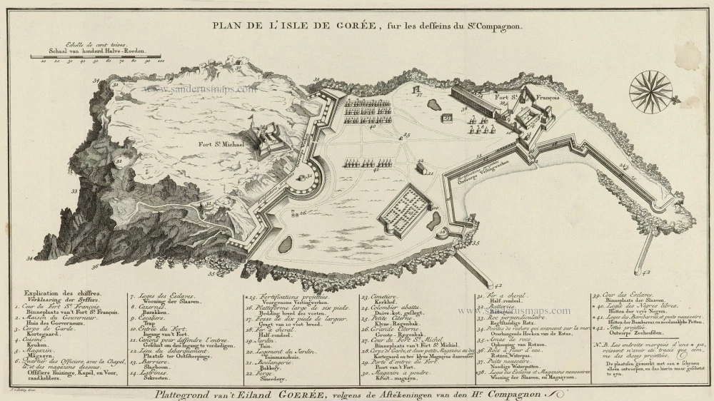 Plan de l'Isle de Gorée,