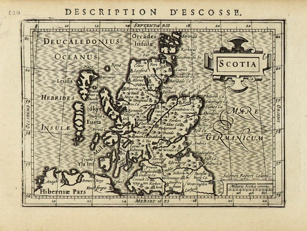 Scotland by Petrus Bertius, published by Jodocus Hondius II.