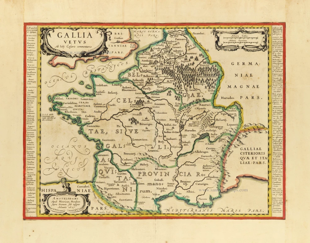 Ancient France by Henricus Hondius.