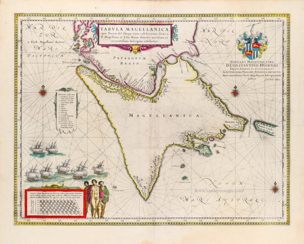 Straits of Magellan, by Willem & Joan Blaeu.