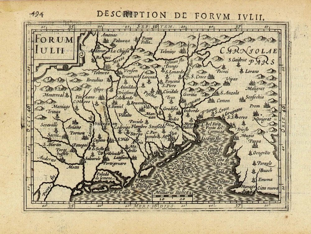 Friuli by Petrus Bertius, published by Jodocus Hondius II.