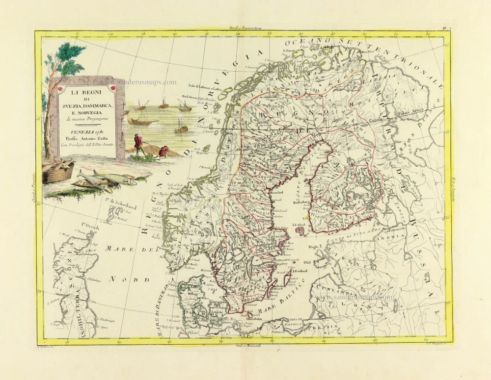 Scandinavia, by Antonio Zatta.