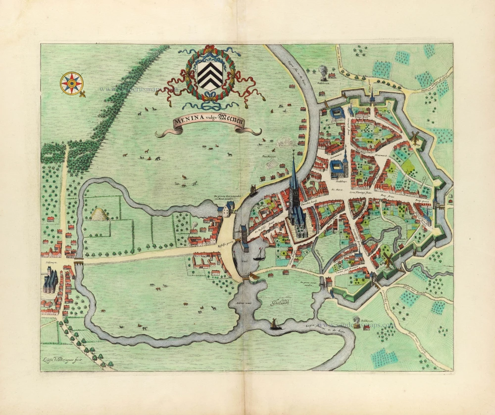 Menen by Joan Blaeu.