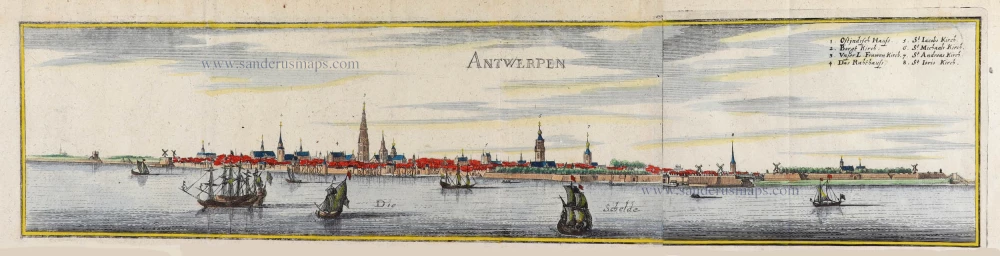 Antwerp by C. Merian.