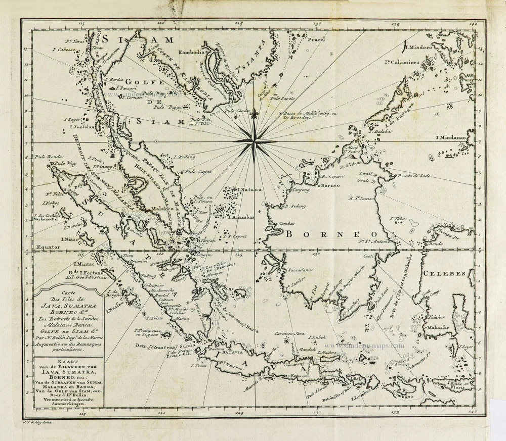 Southeast Asia by J.N. Bellin, published by A.F. Prévost.