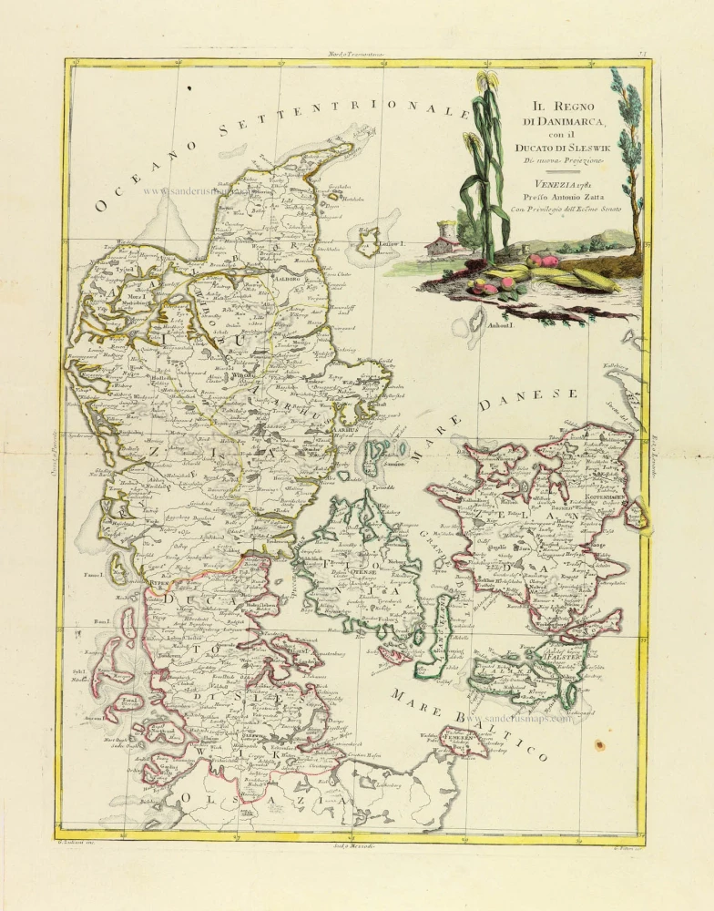 Denmark, by Antonio Zatta.