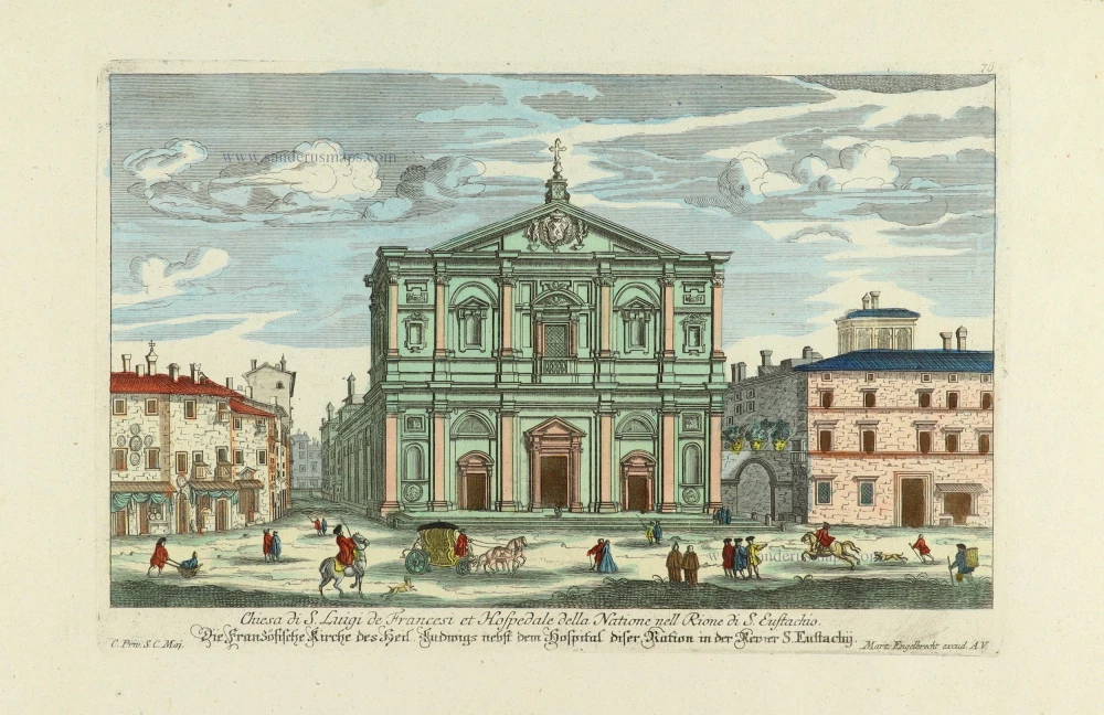 Church of S. Luigi dei Francesi in Rome, by Martin Engelbrecht.