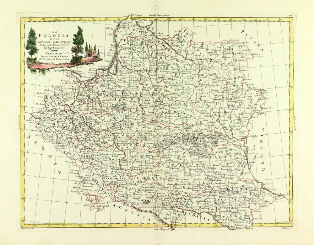 Poland, by Antonio Zatta.