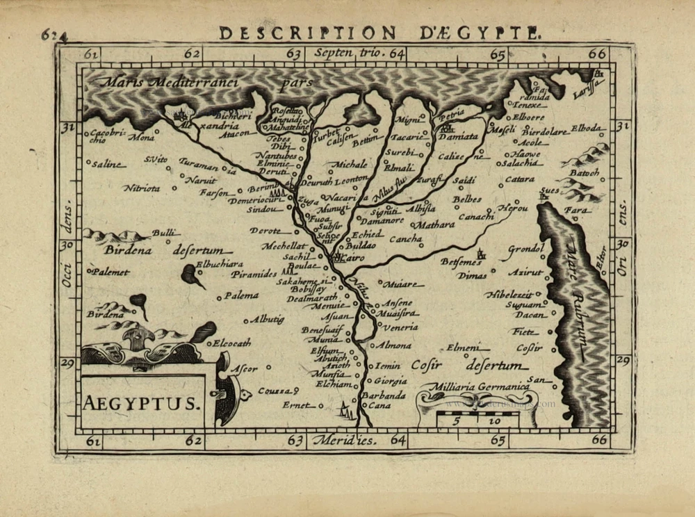 Egypt by Petrus Bertius, published by Jodocus Hondius II.