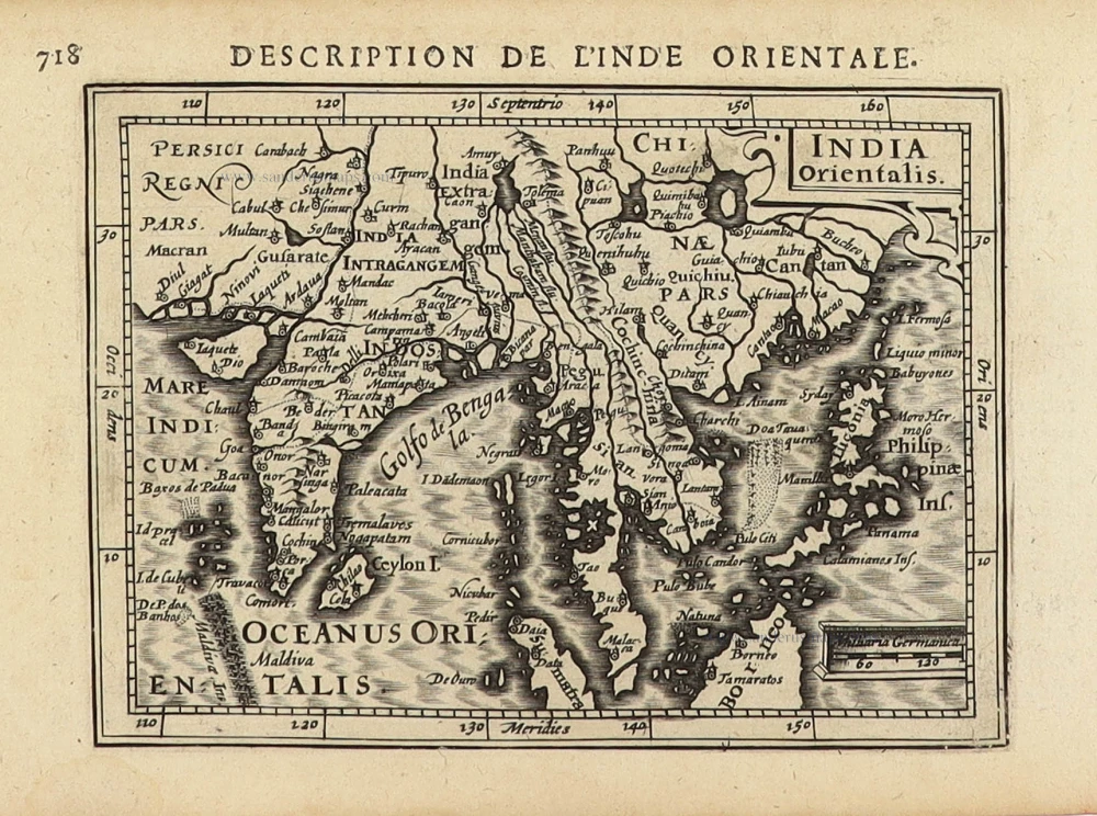 East Indies by Petrus Bertius, published by Jodocus Hondius II.