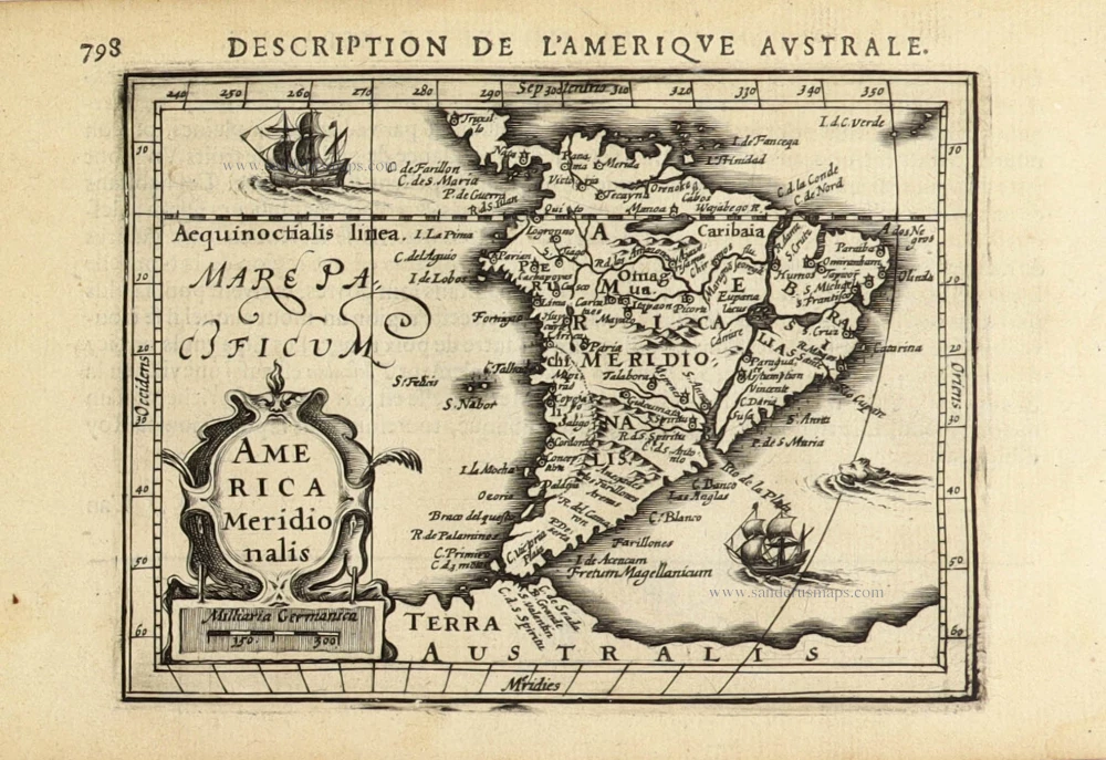 South America, by Petrus Bertius.