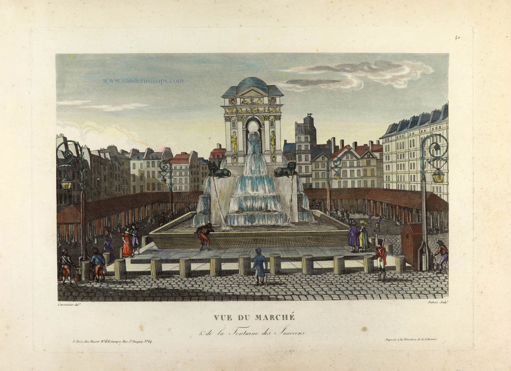 Vue du Marché & de la Fontaine des Innocens.