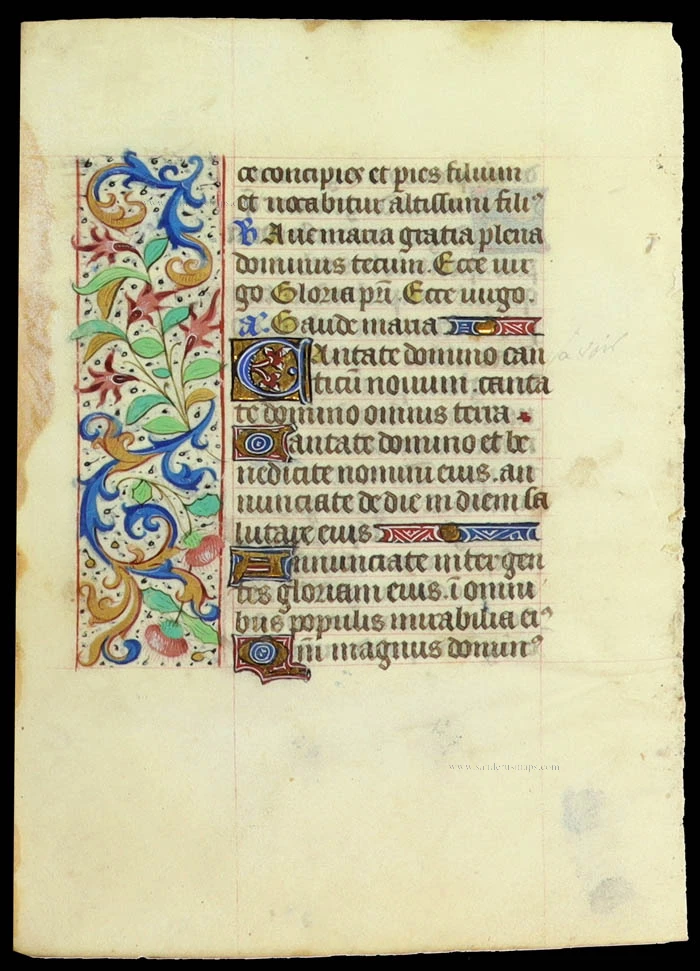 Leaf from a French book of hours