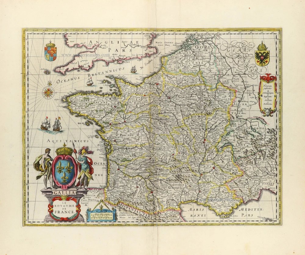 France, by Willem Blaeu.