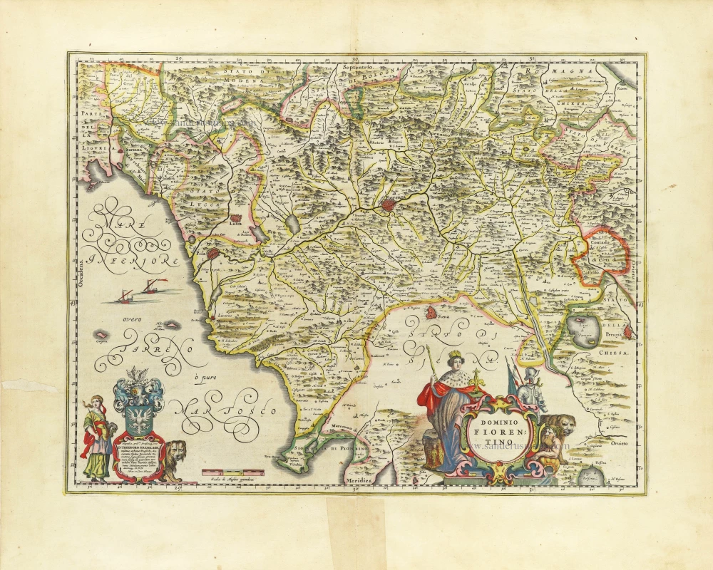 Tuscany - Florence, by Joan Blaeu.