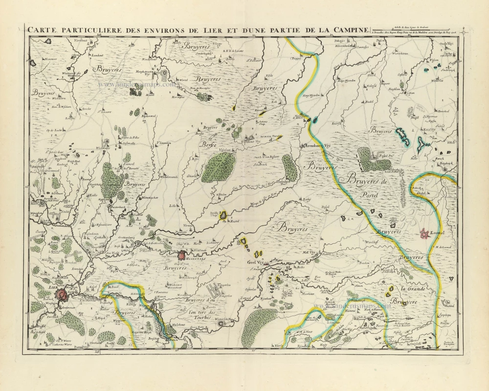 Carte Particulière des environs de Lier et d'une partie de la Campine