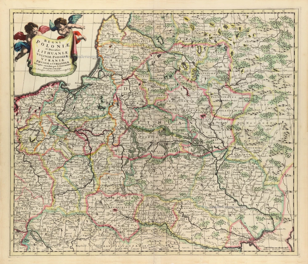 Regni Poloniae et Ducatus Lithuaniae Voliniae, Podoliae Ucraniae Prussiae et Curlandiae.