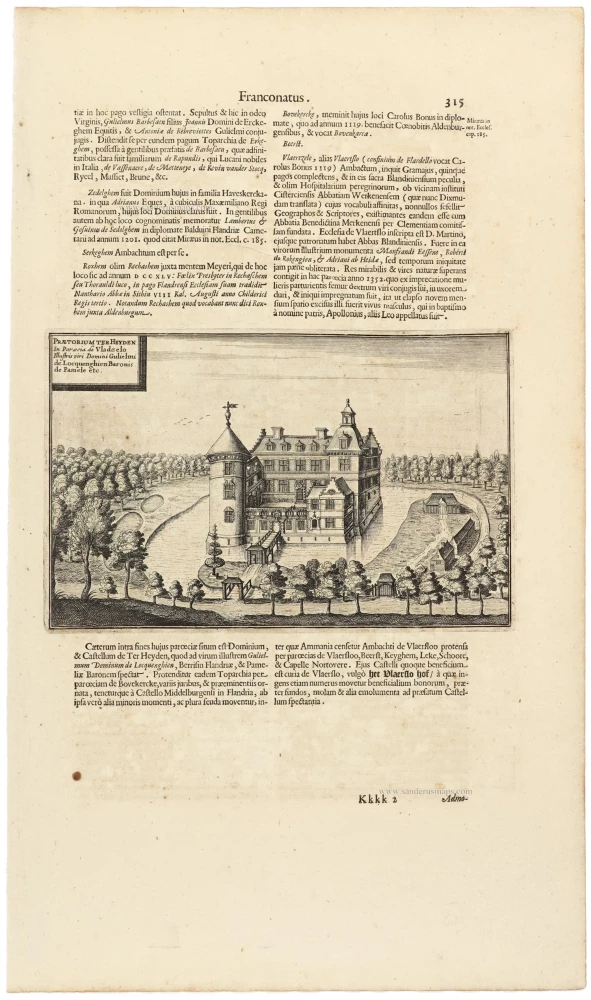 Diksmuide - Vladslo - Ter Heyden, door Antonius Sanderus