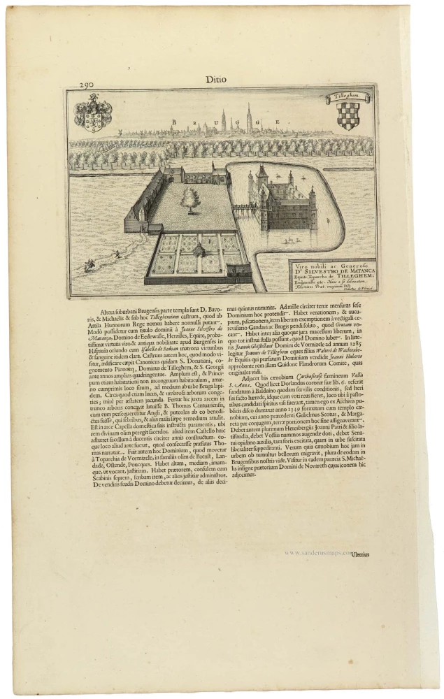 Brugge - St.-Michiels - Tillegem Castle, by Antonius Sanderus