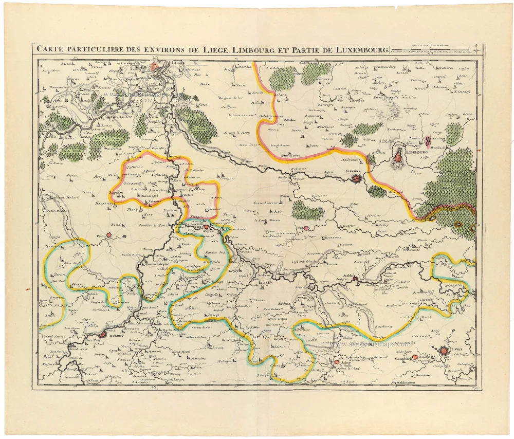 Liège - Verviers - Durbuy, by E.H. Fricx.