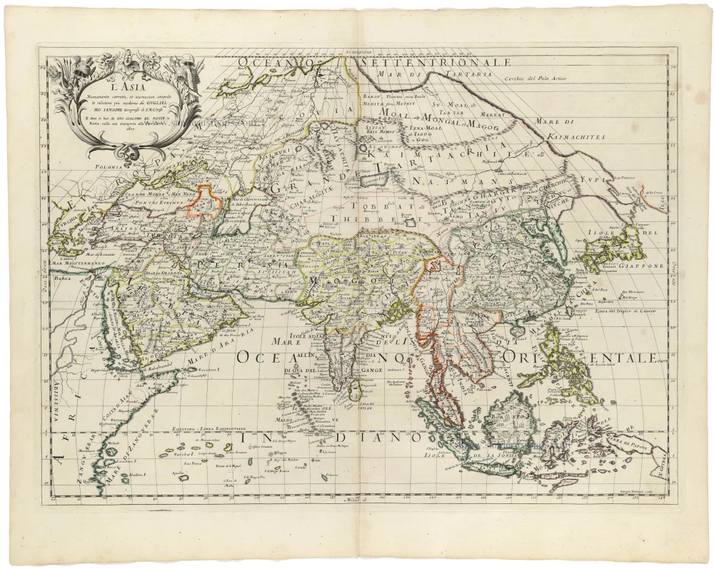Asia by Giovanni De Rossi, after Nicolas Sanson.