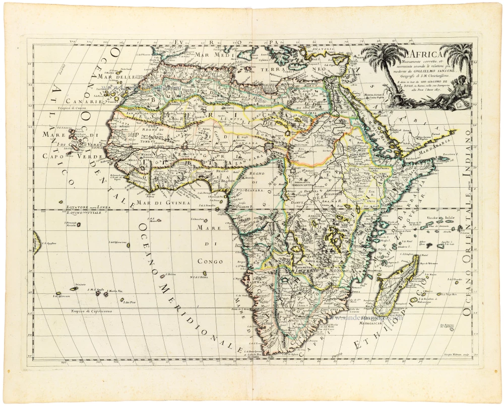 Africa by Giovanni De Rossi, after Nicolas Sanson.