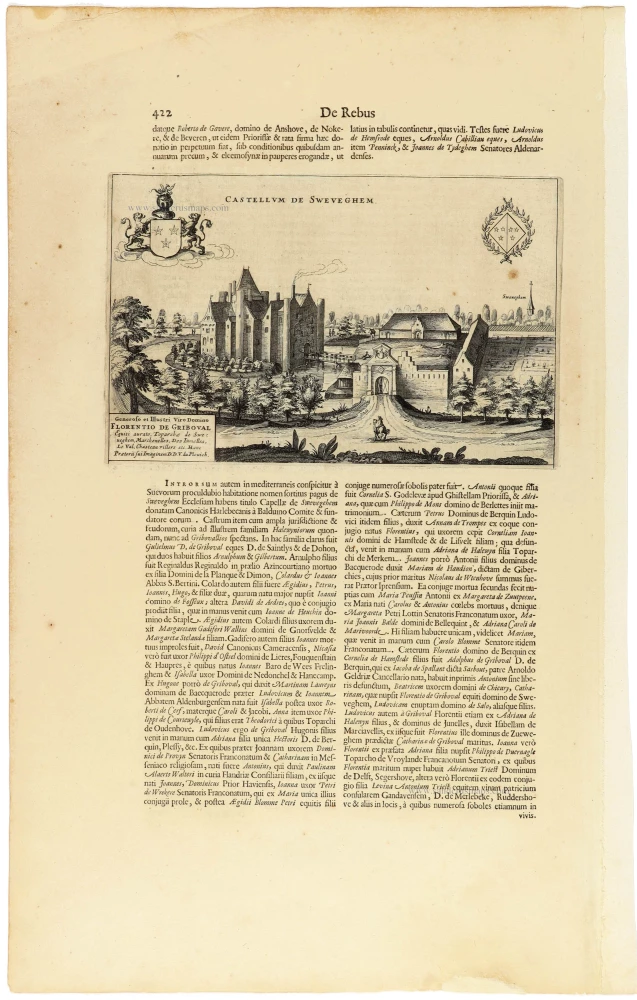Zwevegem - Kasteel, door Antonius Sanderus