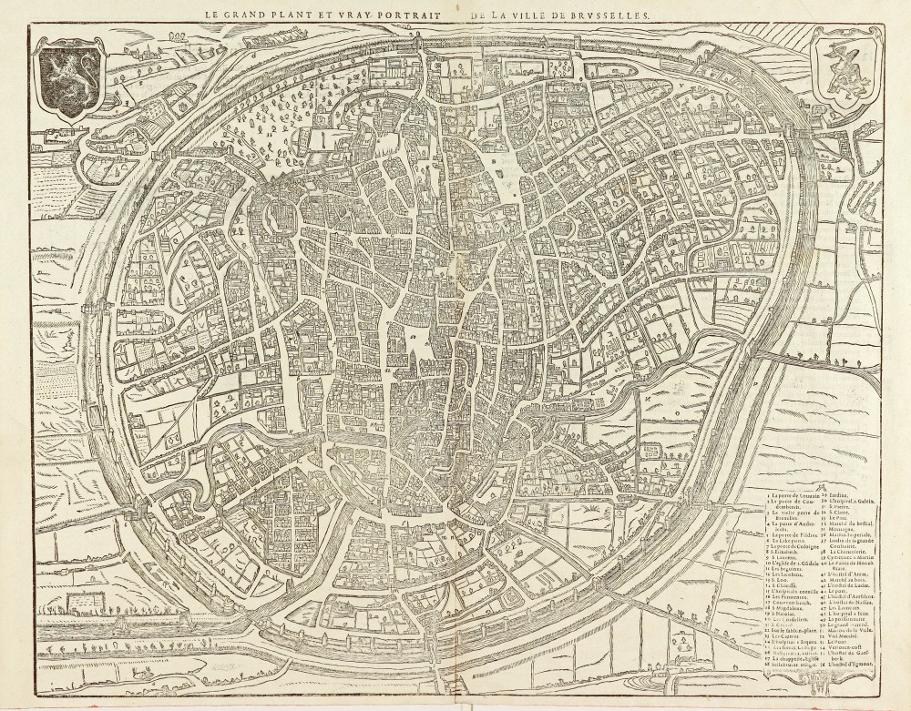 Brussels (Brussel - Bruxelles) by François de Belleforest. | Sanderus ...