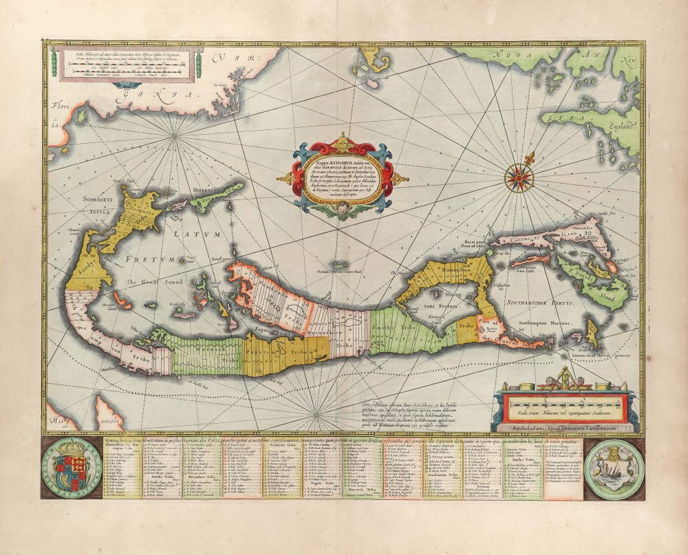 Mappa Aestivarum Insularum alias Barmudas dictarum, ...