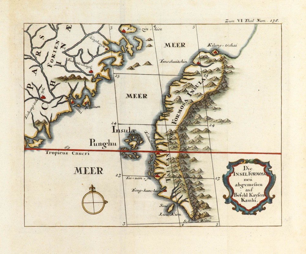 Die Insel Formosa neu abgemessen auf Befehl Kaysers Kamhi.