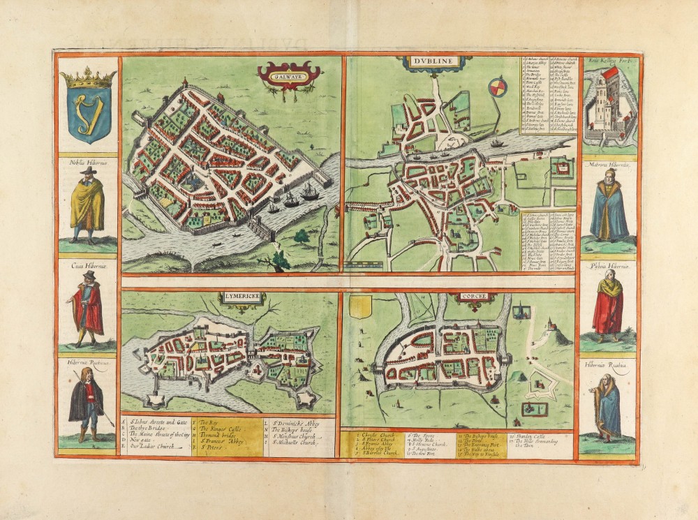 Galwaye [on sheet with] Dubline [and] Lymericke [and] Corcke.