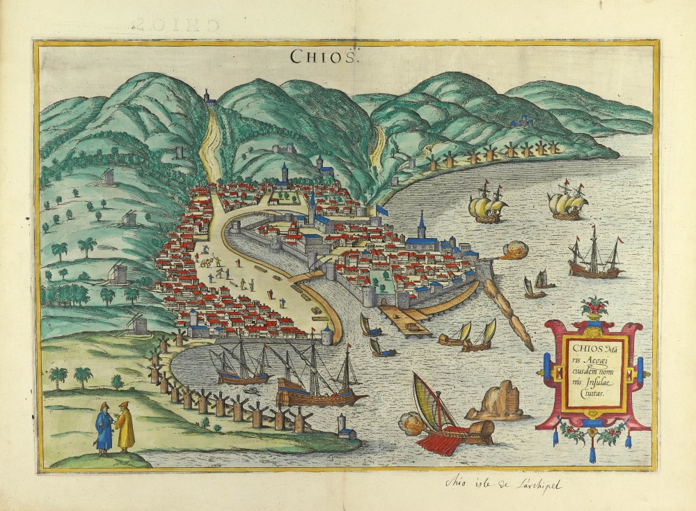 Chios Maris Aegaei eiusdem nominis Insulae Civitas.
