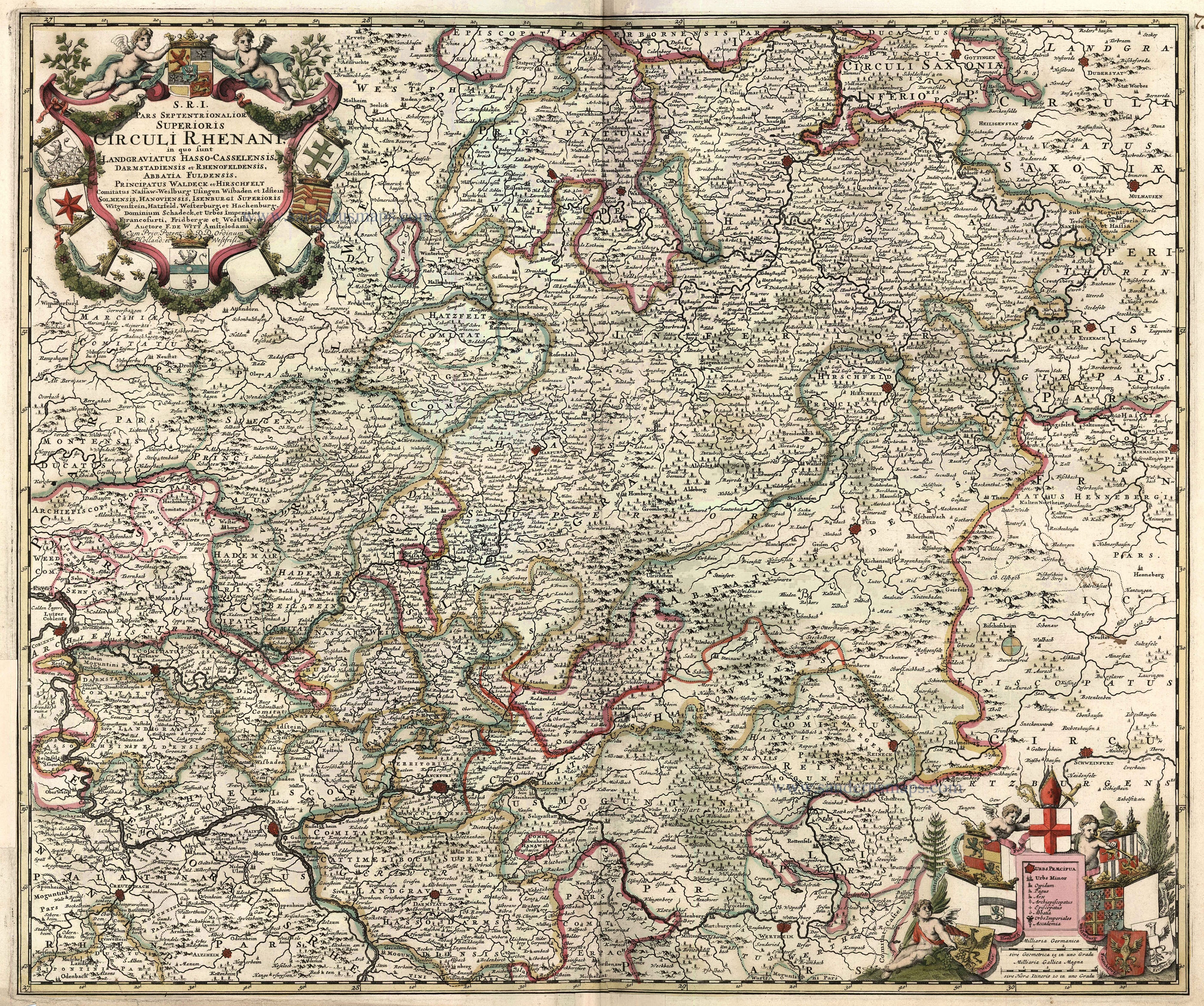 Antique map of Rheinland-Pfalz by F. De Wit | Sanderus