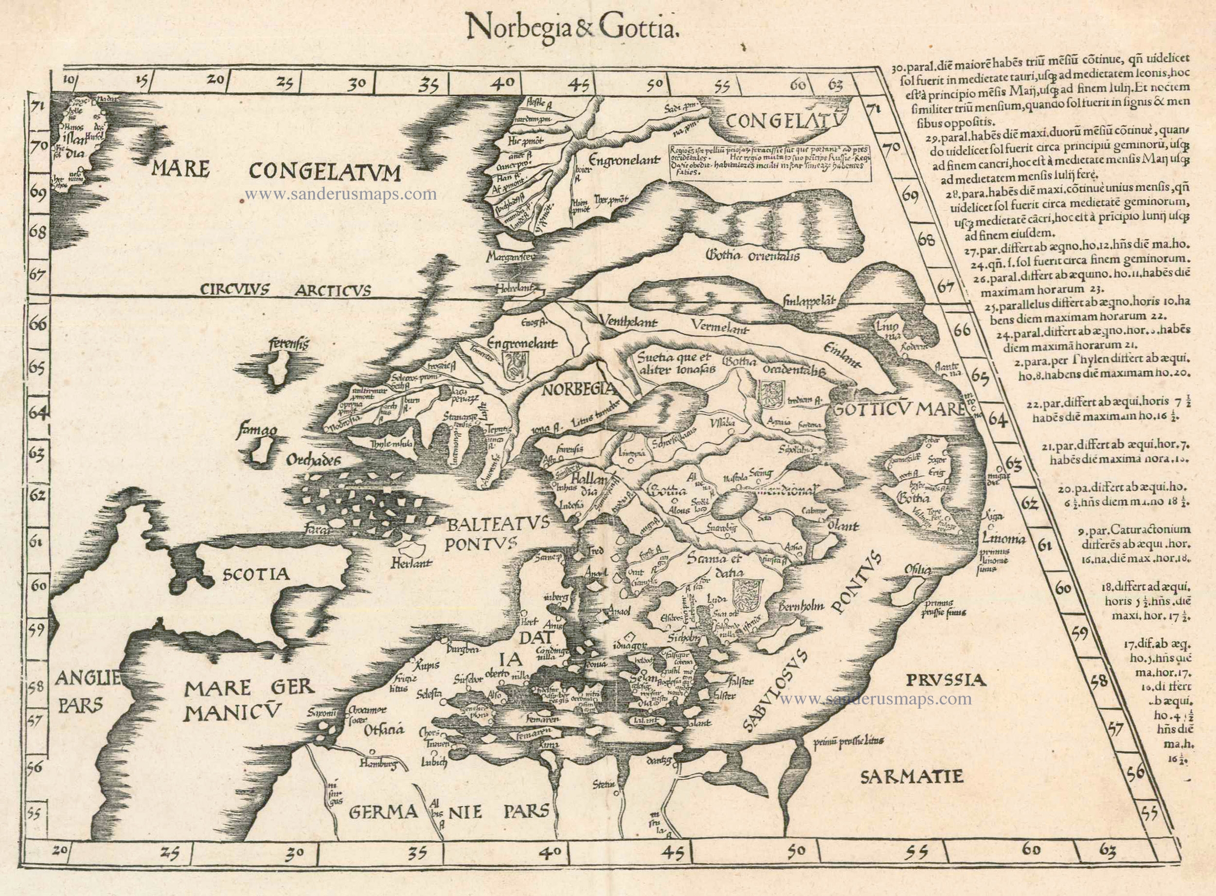 NORTH AFRICA by C. Ptolemeus - L. Fries  Sanderus Antique Maps - Antique  Map Webshop