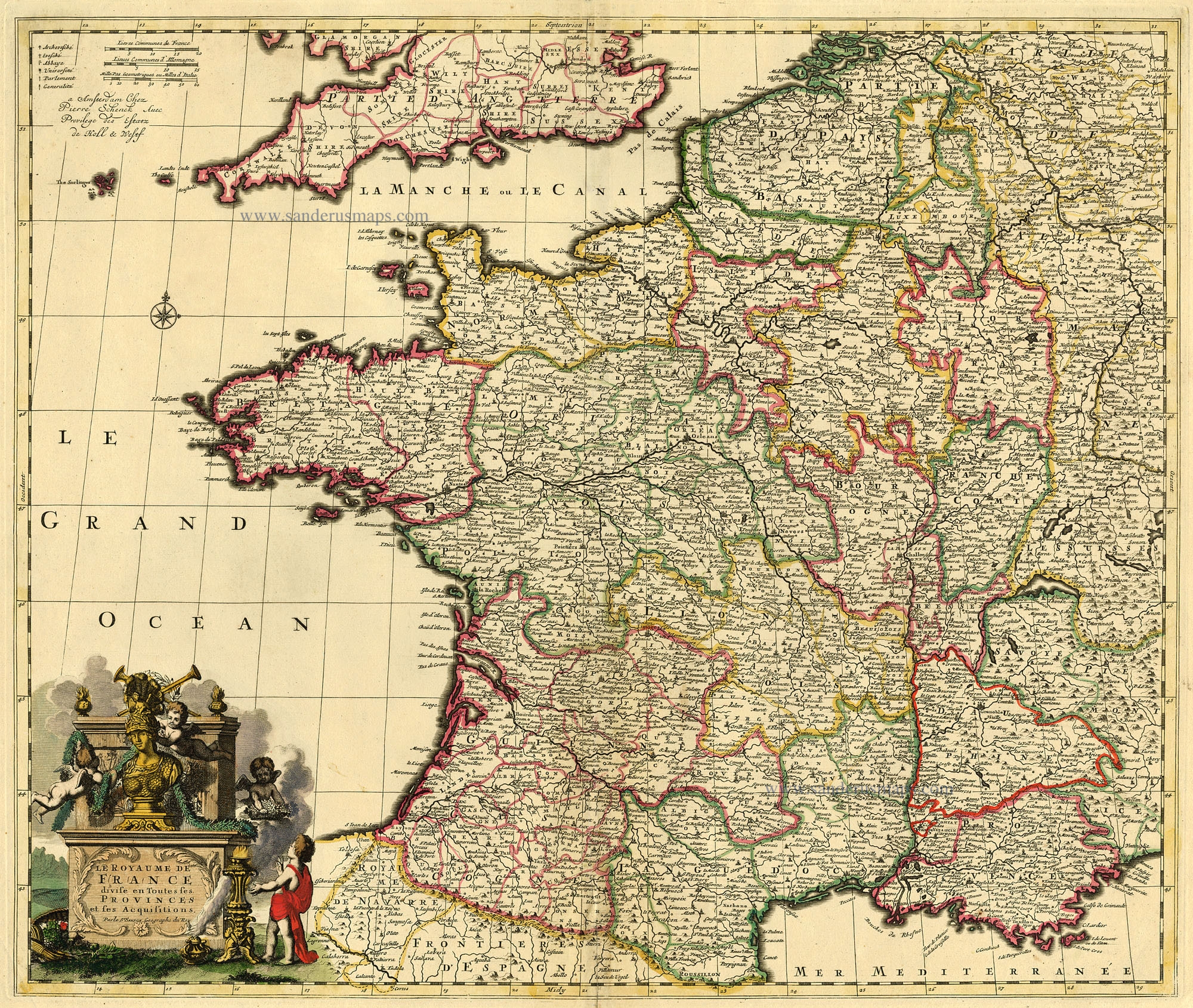 フランスアンティーク　MAP QUERCY FRANCE 1617 JEAN LE CLERC LARGE UNUSUAL ANTIQUE MAP