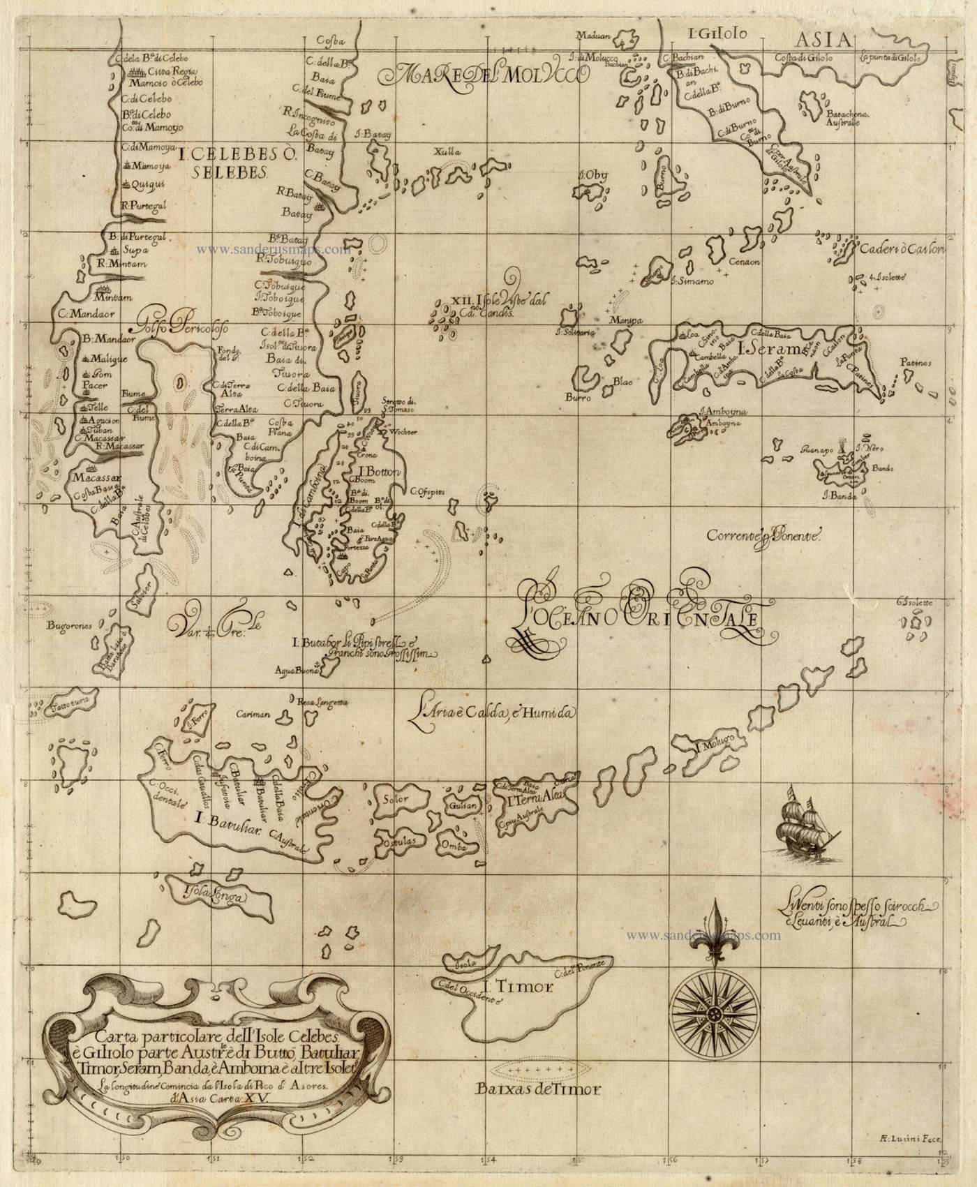 Dudley carta perticolare dell'isole celebes