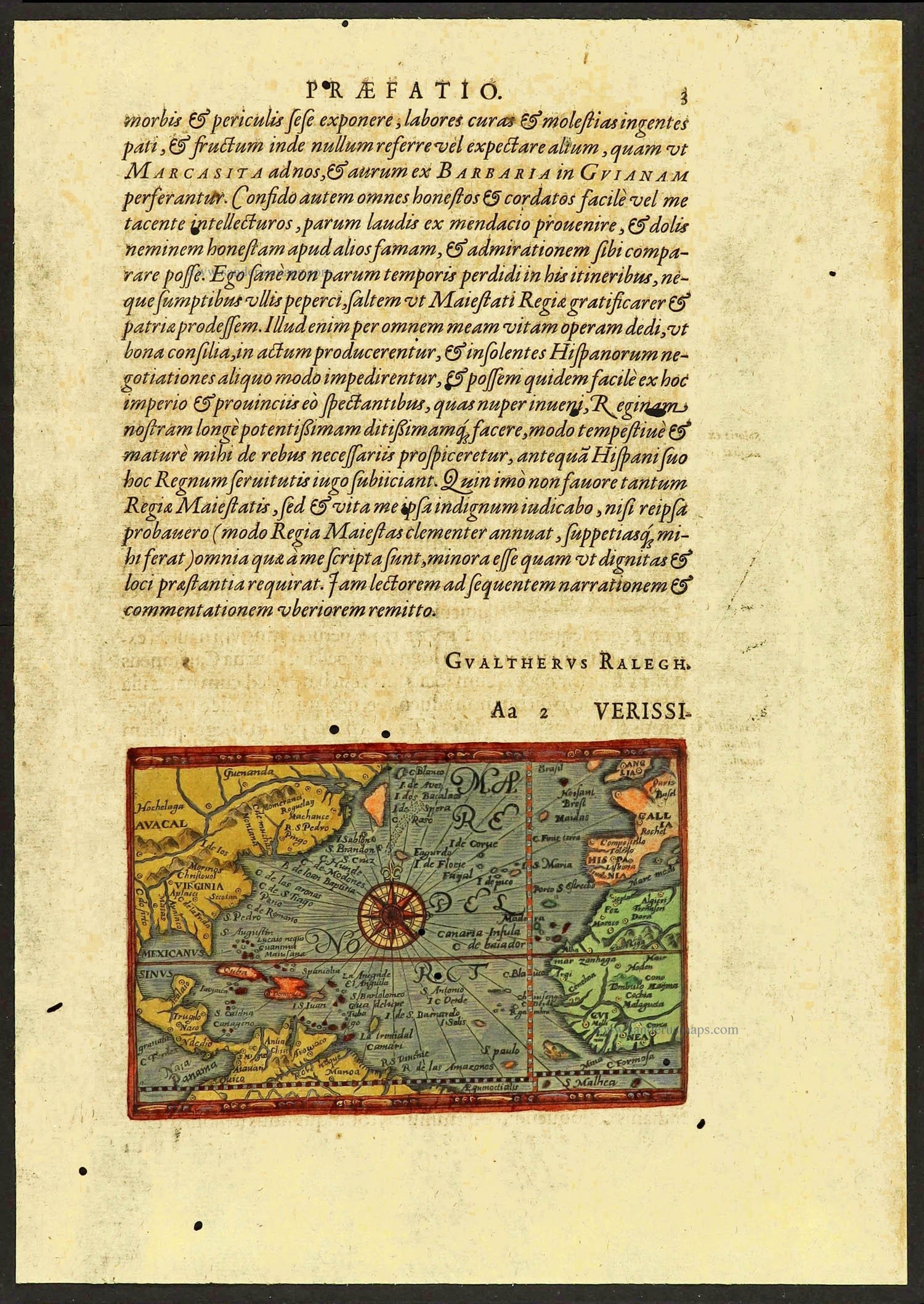 The 'Drake' world map and seven others by Theodore de Bry