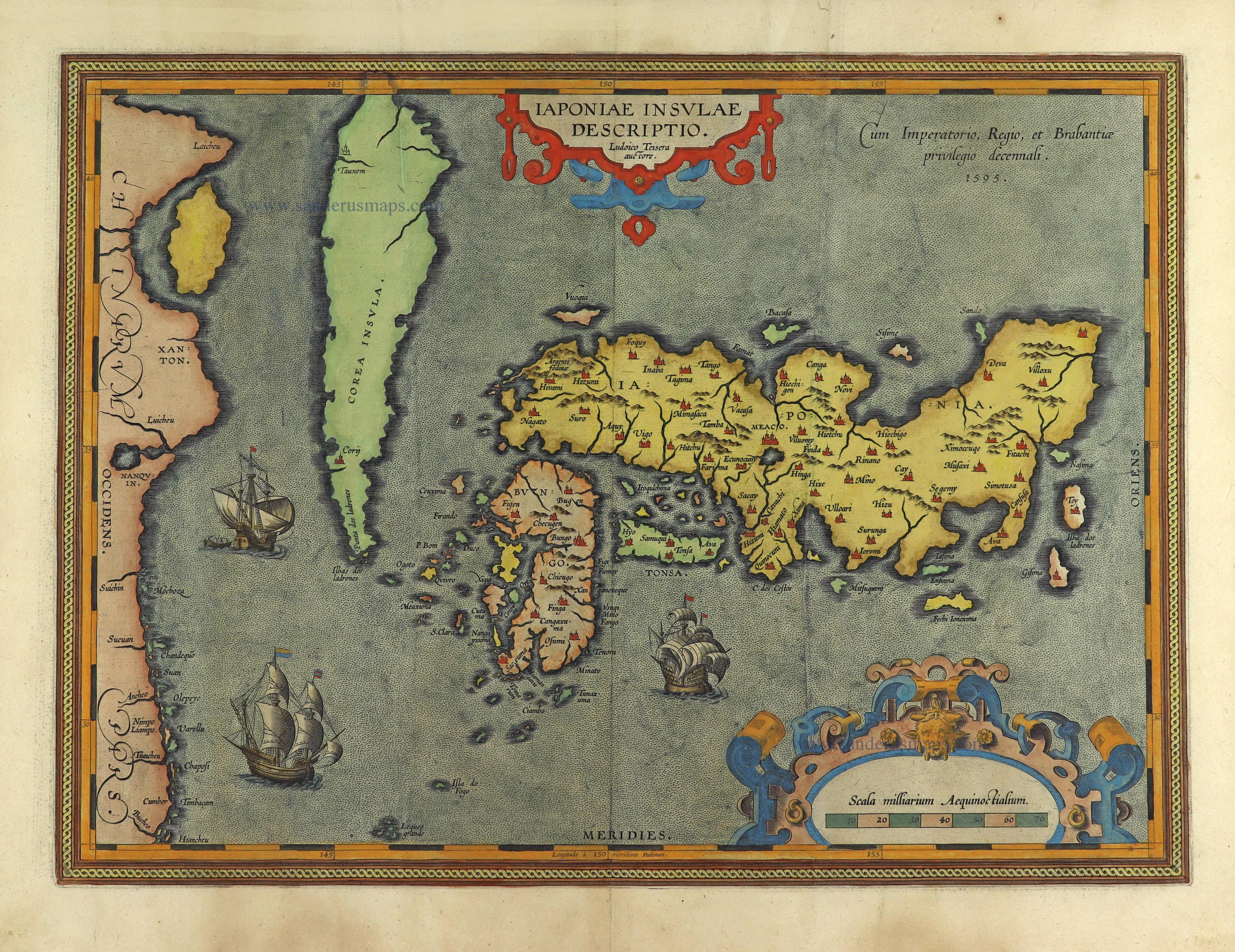 Japan by Abraham Ortelius. | Sanderus Antique Maps - Antique Map 