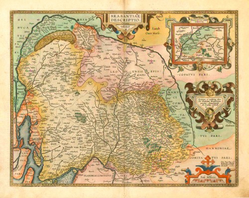 Old, antique map of the Duchy of Brabant by A. Ortelius | Sanderus ...