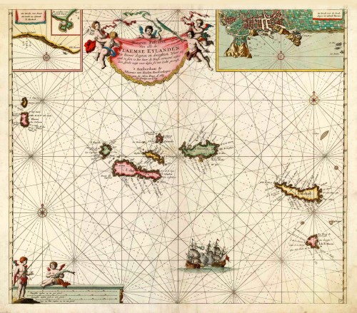 The Azores, by Johannes Van Keulen. | Sanderus Antique Maps - Antique ...