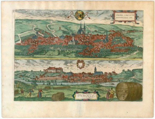 Antique map of Eisleben - Tübingen by Braun & Hogenberg | Sanderus ...