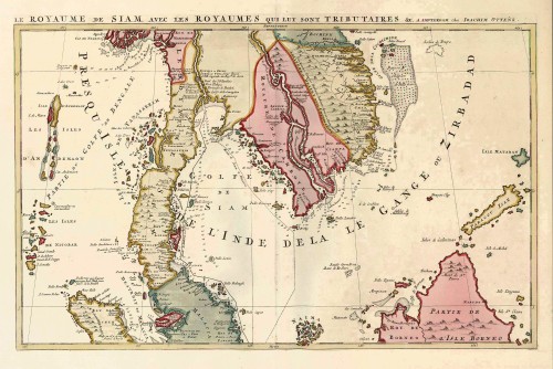 Old antique map of Southeast Asia by J. Ottens. | Sanderus Antique Maps