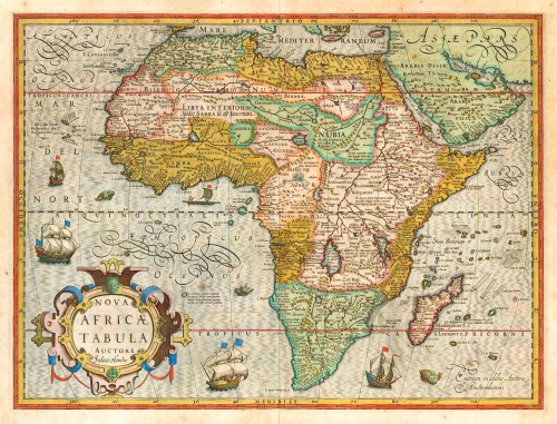 Old antique map of Africa by J. Hondius. | Sanderus Antique Maps ...