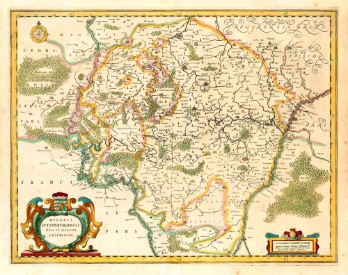 Luxembourg by Henricus Hondius | Sanderus Antique Maps - Antique Map ...