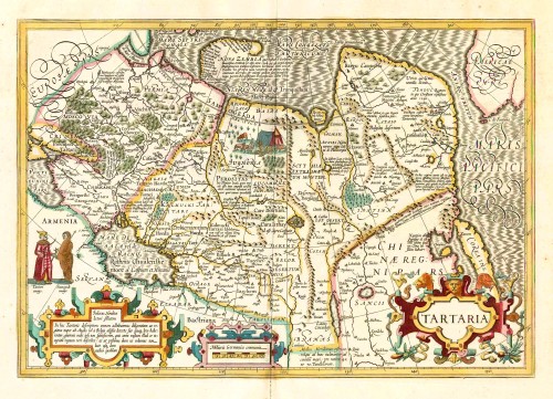 Tartary by Jodocus Hondius. | Sanderus Antique Maps - Antique Map Webshop